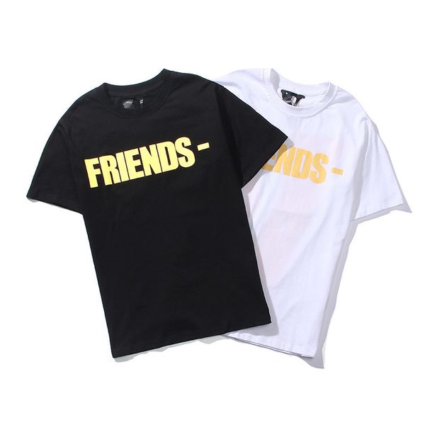 

brand vlove summer yellow v personality couples short sleeve t-shirt, White;black