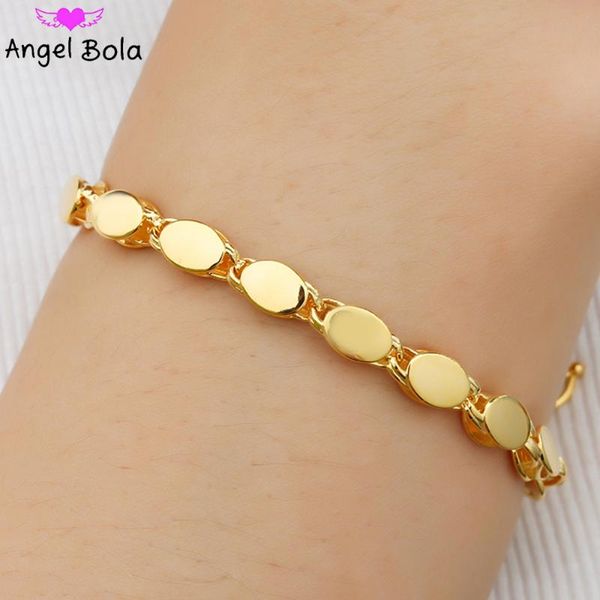 

link, chain muslim 6*4.5/8*5.5mm wide geometric golden feminine charm personality bracelet fashion luxury jewelry wedding party gift, Black