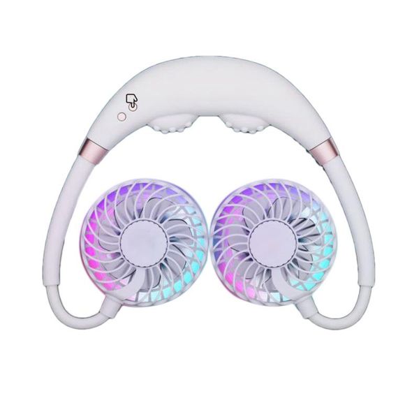 

electric fans sports fan massage hanging neck hands-usb led lazy rechargeable sport