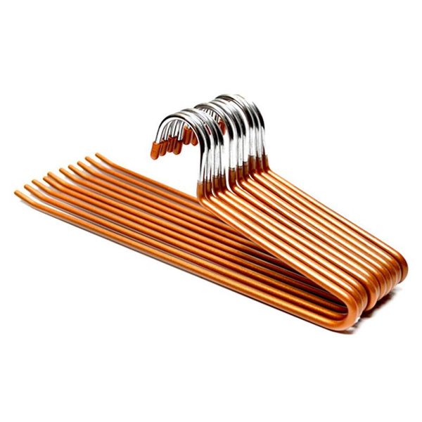 

hangers & racks 10pcs/lot 35cm leaching anti-skid trousers rack hanger stainless steel tracksuit and a scarf towel
