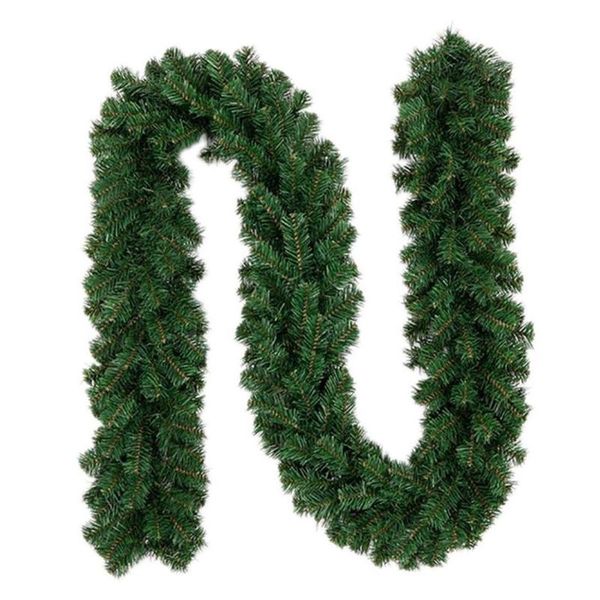 

decorative flowers & wreaths artificial christmas garland pvc greenery wreath green pendant ornaments for wedding party garden decor