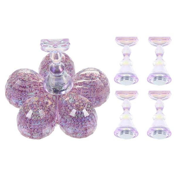 

nail gel 1 set false holder practice training display stand shop supplies, Red;pink
