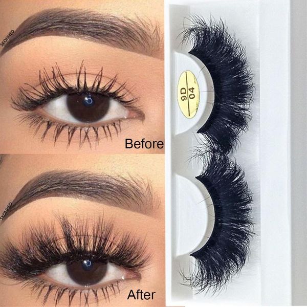 

false eyelashes 2021 1pairs 9d faux mink messy fluffy wispies multilayers soft lashes handmade eye extension makeup supplies