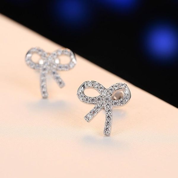 

other wholesale jewelry butterfly earrings sterling silver stud for women box, Golden;silver