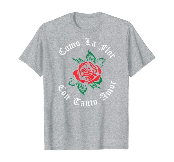 

como la flor t-shirt mexican spanish womans bday cumbia sele, White;black