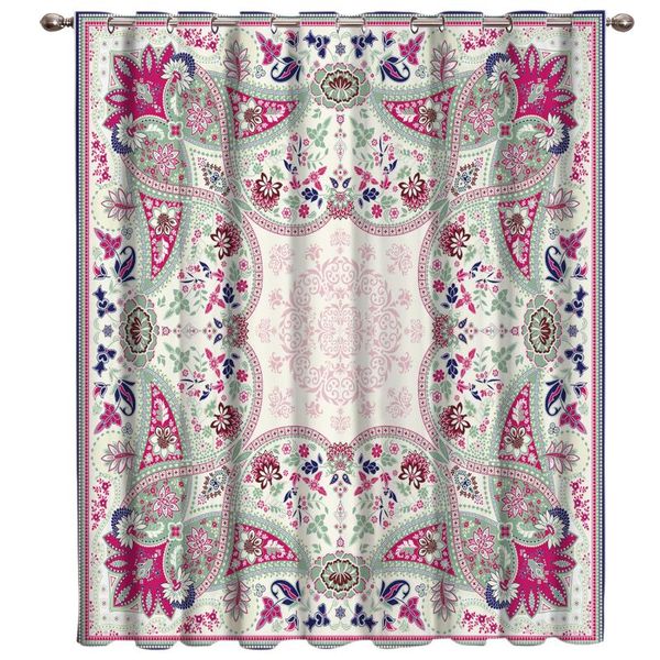

curtain & drapes bohemian ethnic style flower room curtains large window dark bathroom kitchen bedroom outdoor fabric swag kids