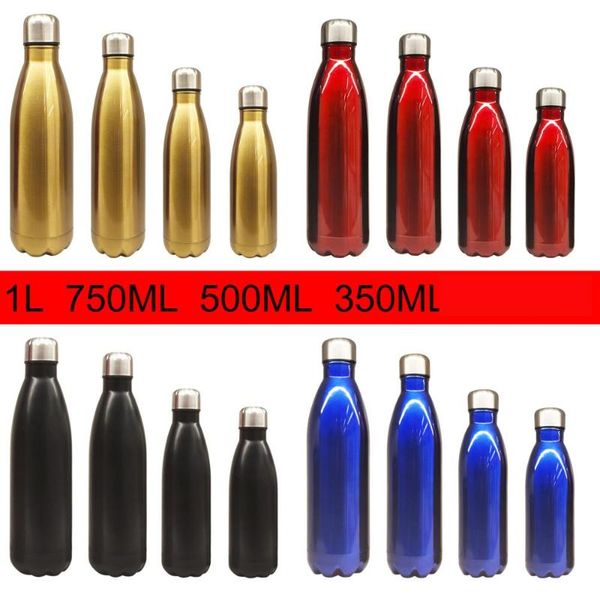 

water bottle stainless steel double wall vacuum flask cola leakproof sport 500/750/1000ml bottles