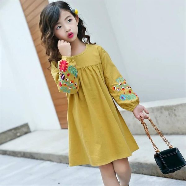 

princess autumn spring teenager girl dress big girls christmas long sleeve kids party dresses for clothes vestidos 4 17 year, Red;yellow