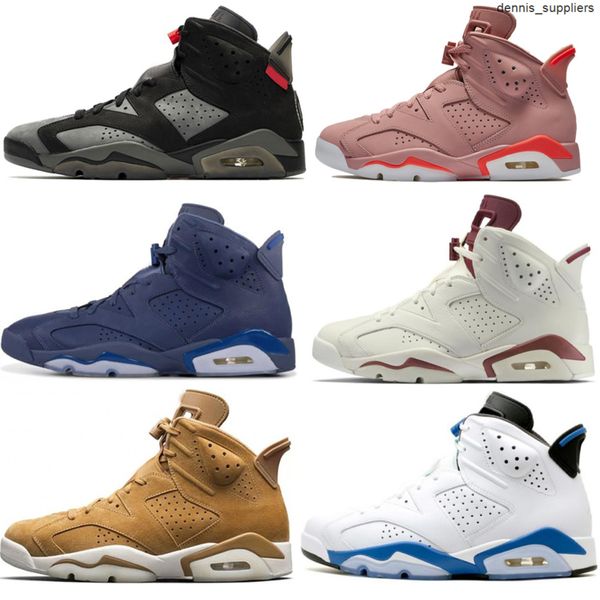 

jumpman 6 p s g maroon basketball shoes 6s sport blue men sneakers