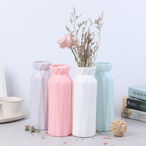 

vases modern flower vase home arrangement living room origami plastic nordic style decoration ornament decor 5.5x21x4.5cm