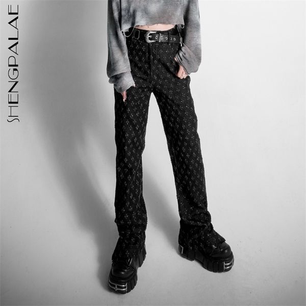 

ripped jeans women's spring high waist black straight tube loose streetwear denim pants female trendy 5a1357 210427, Blue