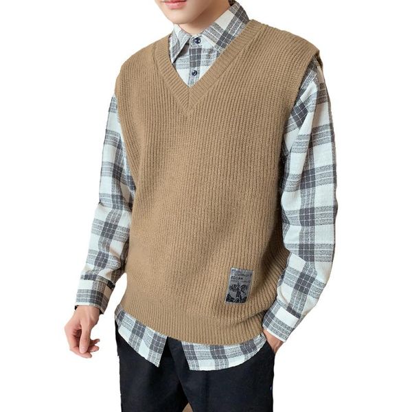 

men's vests man arrivals autumn v-neck sweater vest sleeveless, Black;white