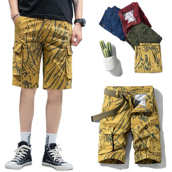 Homens casuais shorts impressos shorts para homem 100% algodão primavera verão novo moda mens moda jogador suor shorts x0628