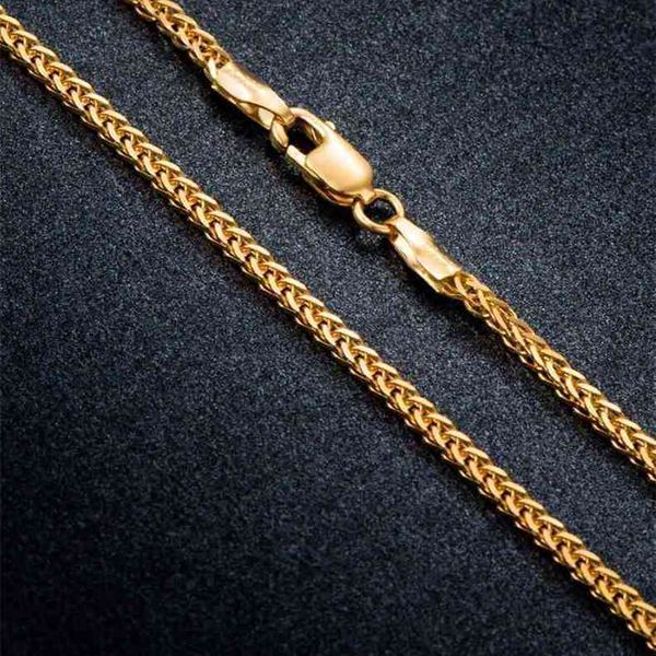 

necklaces pure 18k yellow gold necklace chain au750 heavy wheat link acvi, Silver