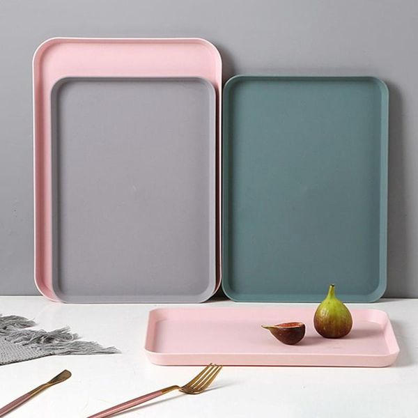 

dishes & plates nordic simple rectangular fruit dessert plastic storage tray kitchen supplies