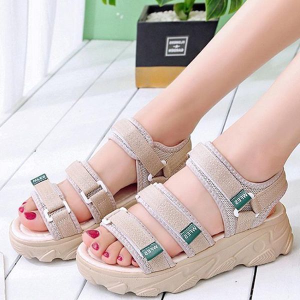 

dress shoes casual sport roman sandals open toe beach 2021 summer korean arrival fashion womens, Black