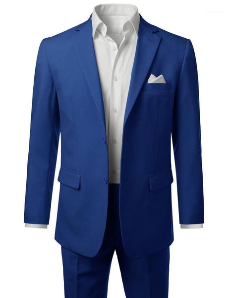 

men's suits & blazers 2021 fasion royal blue customize made men groom suit groomsmen wedding for 2 pieces (jacket+pants+tie), White;black