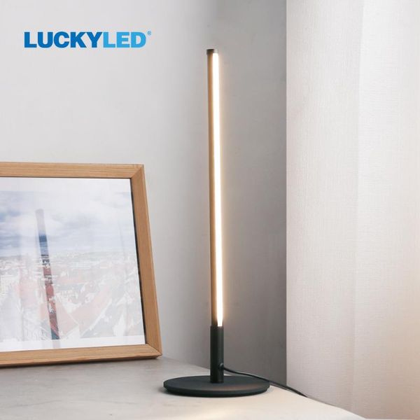 

table lamps luckyled led lamp dimmableac85-265v line vertical desk normal switch standing light with eu plug for bedroom decora