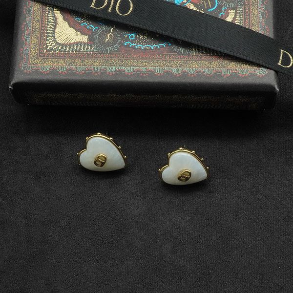 

earrings cd letter peach heart women's d signature network earring white, Black