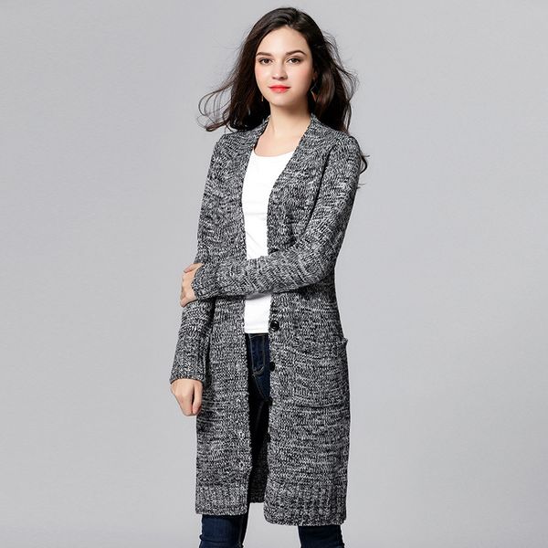 

big yards dresses long sweater cardigan coat fall / winter 2021 large fattening over