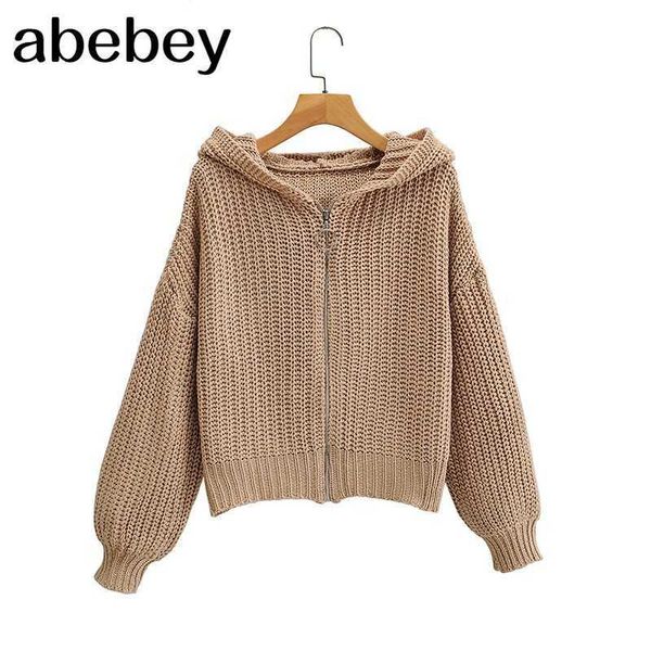 

winter cardigan women long sleeve hooded cardigan black loose knit women casual cardigan sweater korean fashion 210715, White;black