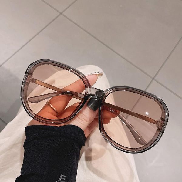 

sunglasses 2021 vintage polygon women fashion brand designer big frame color sun glasses female show shades oculos feminino, White;black