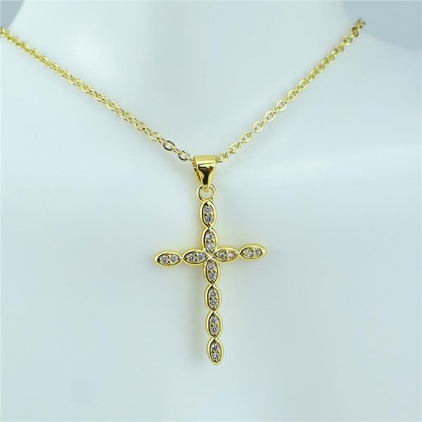 

chains christianity jesus cross necklace ladies men's religious pendant jewelry prayer baptism gift, Silver