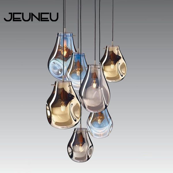 

pendant lamps nordic simple personality lamp 220v led e27 single head glass lights bedroom bedside restaurant bar hanging