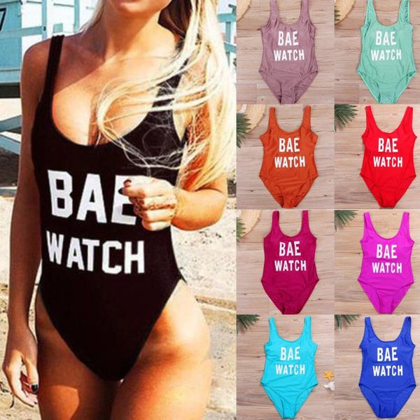 

one-piece suits women solid letter one piece bikini swimwear swimsuit beach wear bathing suit bandage cut out strappy