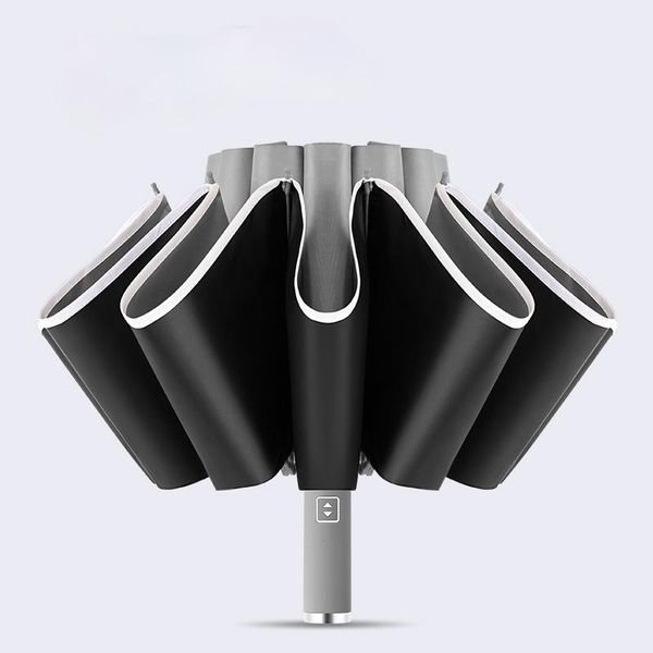 

umbrellas automatic outdoor umbrella reflective folding luxury business portable inverted windproof paraguas home products 50