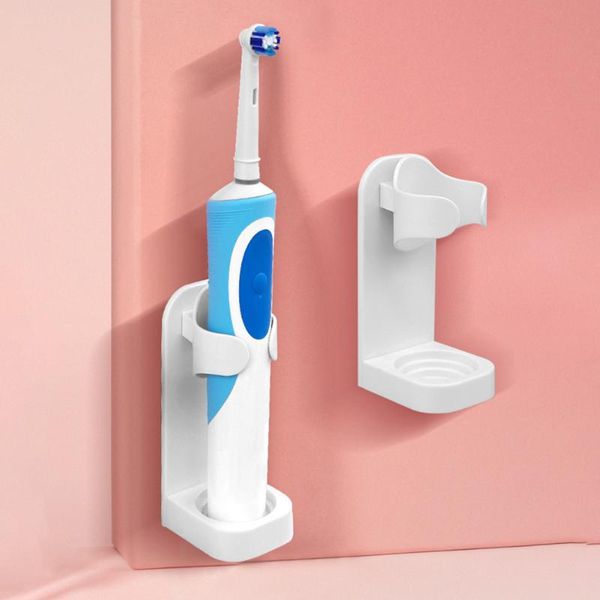 

toothbrush holders creative electric stand rack plastic self-adhesive wall mount handle save space bathroom products