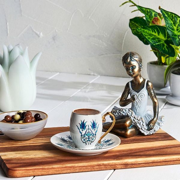 

cups & saucers 6 person of coffee set porcelain arabic sets