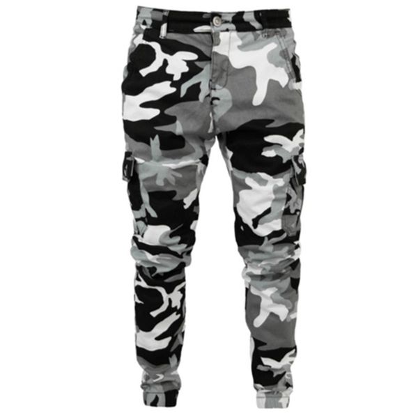 

mens pencil jeans men camouflage military pants skinny comfortable cargo trousers camo jeans casual joggers x0621, Blue