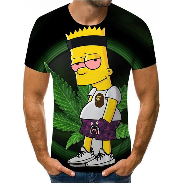 

men's t-shirts youth fashion t-shirt 3d printing animation cartoon daily ladies casual oversized clothing 6xl, White;black