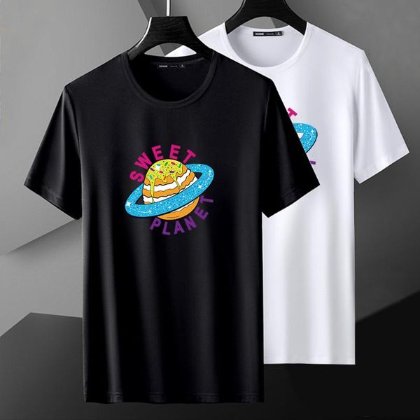 

men's t-shirts creative spoof pattern printing short-sleeved t-shirt 100% cotton tshirt fashion street casual tees, White;black