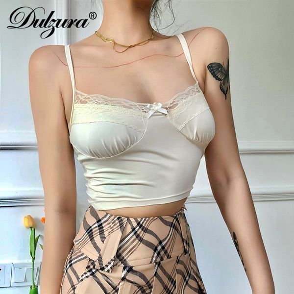 

lace patchwork women white strap mini dress crop camis bow bodycon streetwear cute 2021 summer clothes, Black;white