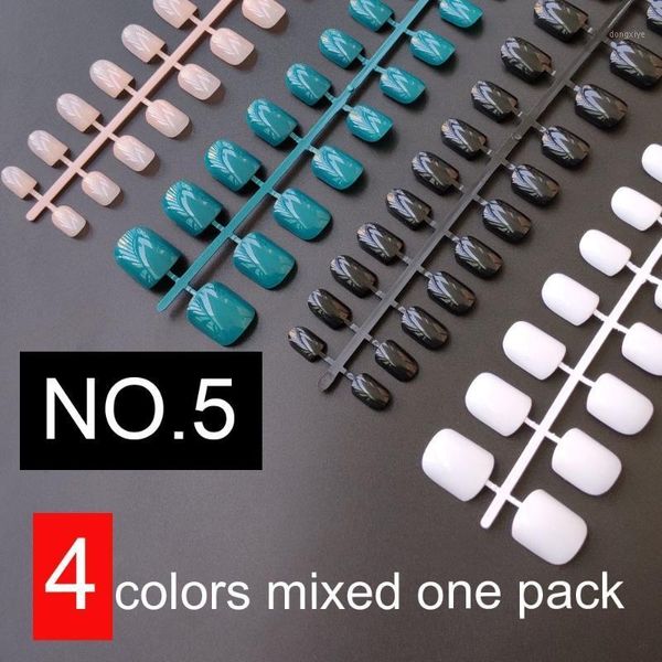 

sets of mixed colors false nail tips 10 sizes 24pcs/set square nails1, Red;gold