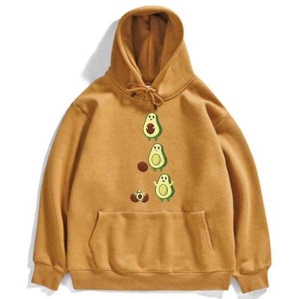 

women's hoodies & sweatshirts lovely and cheerful avocado womens streetwear loose pullover hoody fashion crewneck vintage fleece hoodie, Black