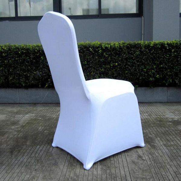 

chair covers 150 pcs stretch elastic universal white spandex wedding for weddings party banquet el lycra polyester fabric