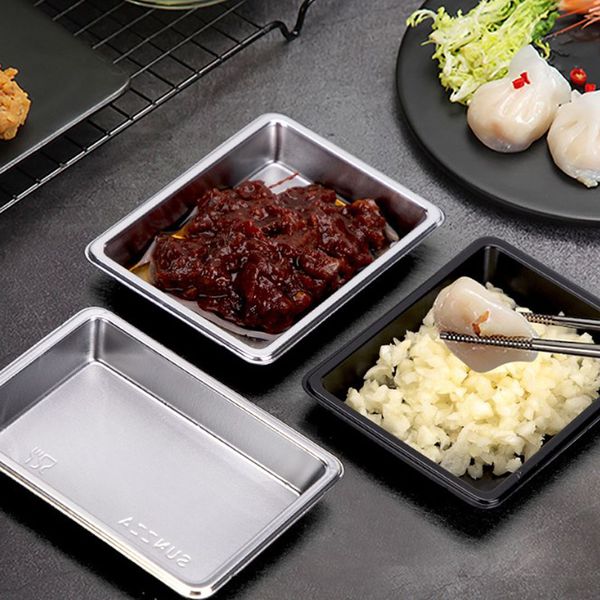 BPA GRATUITO monouso Take-out DinnerWare Pacchetto PP Sushi Salsa di soia Piatto Plastica Insalata Condimento Salt Contenitori Contenitori Piastra Ristorante Monouso Domani