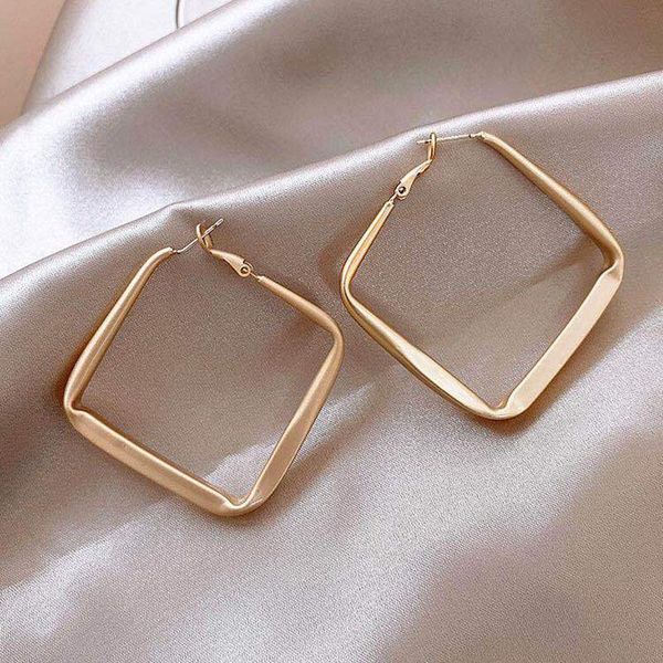 

hoop & huggie earings fashion jewelry 2021 stainless steel gold plated for women korean hip hop bijouterie earrings round, Golden;silver