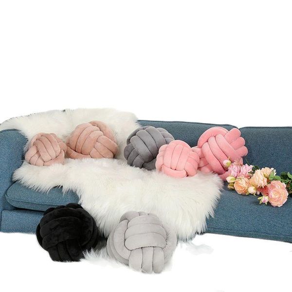 

cushion/decorative pillow nordic ins hand-woven round knotted ball cushion home decore living room decoration decor