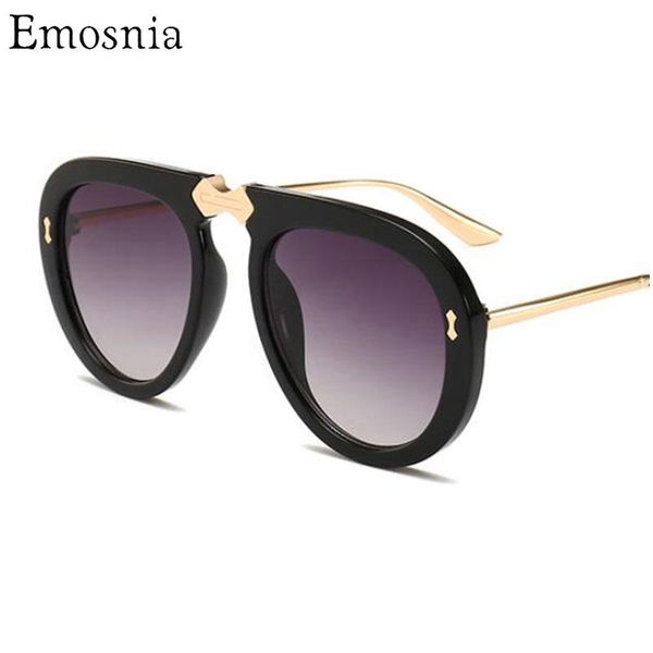 

oversized pilot sunglasses women men designer gradient sun glasses clear lens shades uv400 eyeware unisex, White;black