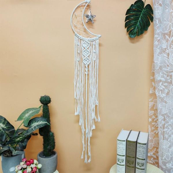 

tapestries bohemian tapestry star moon dream catcher handmade woven wall hanging macrame pendant home bedroom decoration ornament craft
