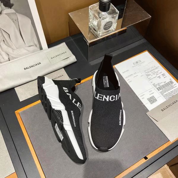 

with box,dust bags,invoice luxurys designers handmade shoe shoes for mens and womens elastic textiles sneakers slipper, Red;white