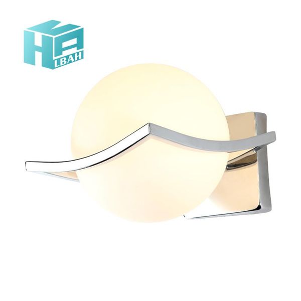 

modern simple circular glass wall lamp el e27 guest room led bedroom bedside