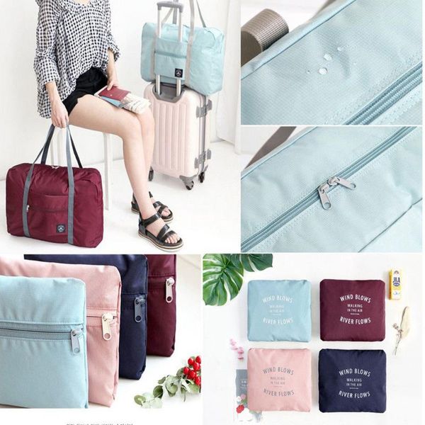 

storage bags 1pc large folding waterproof luggage 6 color suitcase travel pouch handbag shoulder bag organizer tote