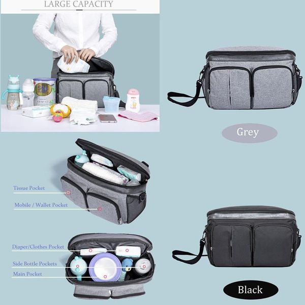 

diaper bags baby nappy bag hook hanging mummy carriage waterproof bottle handbag pram cart accessories