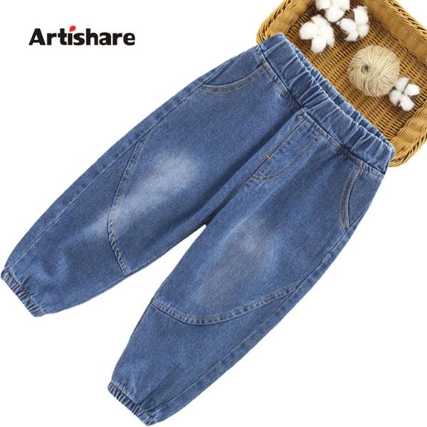 

jeans baby mid wiat boy girl solid color girls casual style clothes, Blue