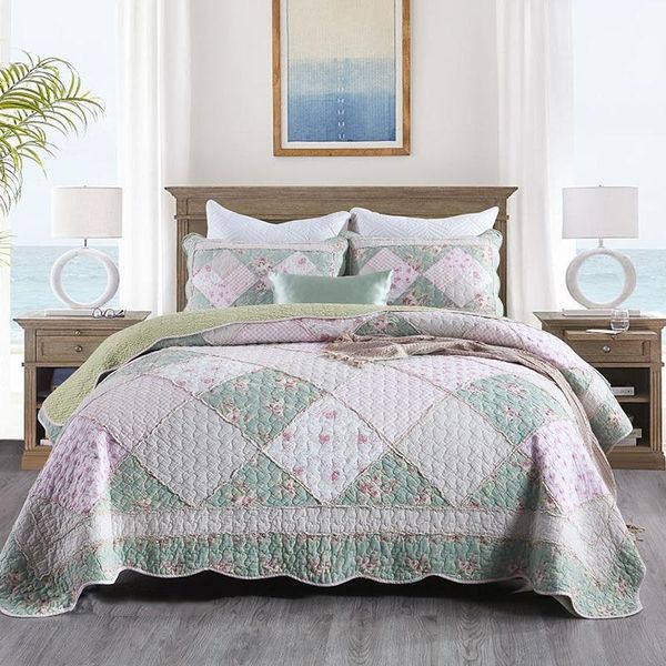 

comforters & sets korea style bedspreads for bed quilt set 3pcs patchwork coverlet cotton quilts cover king queen size quilted blanket on